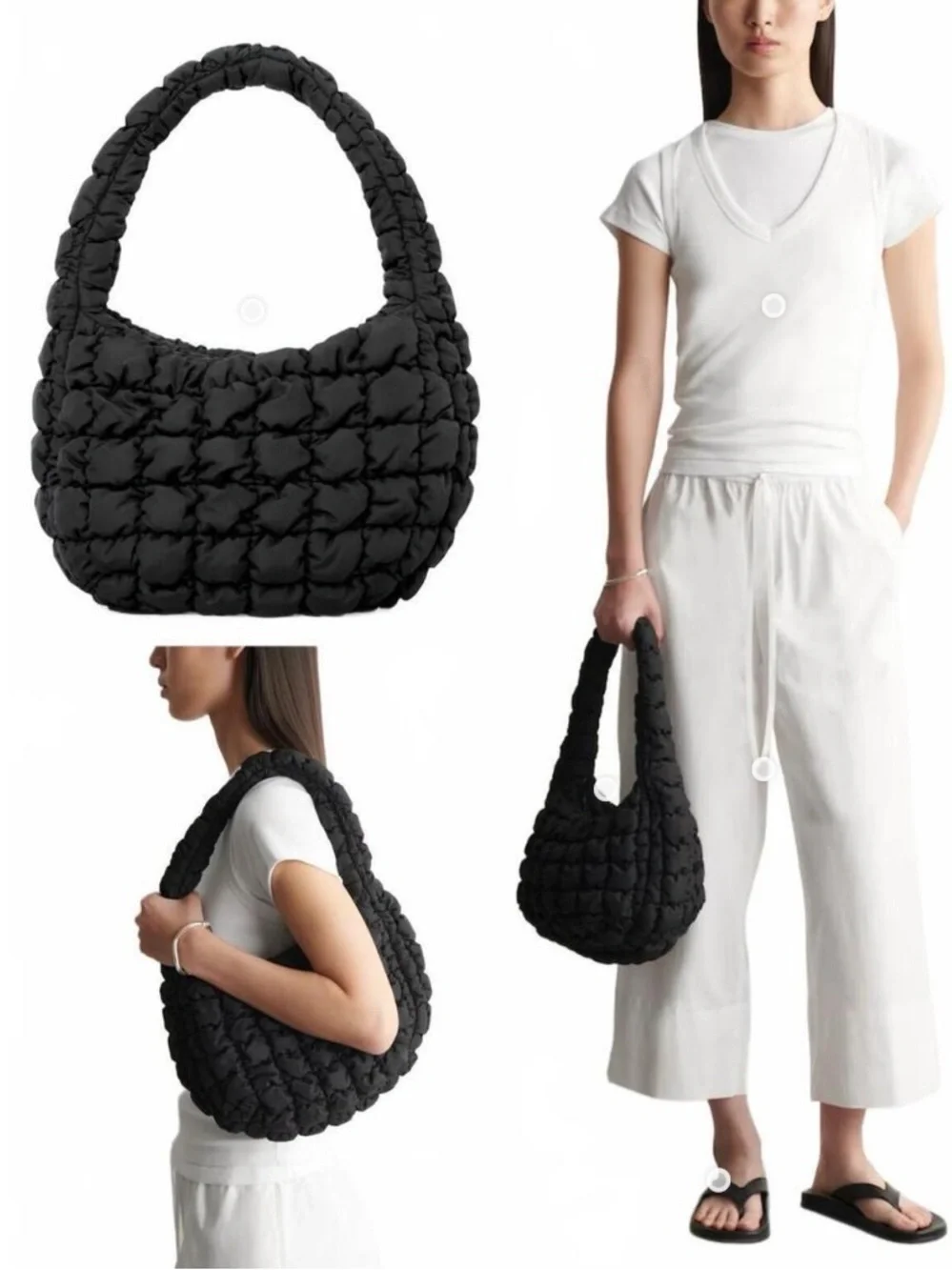 COS Quilted Mini Shoulder Bag NEW Black